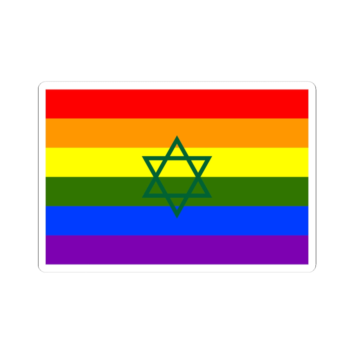 Flag of Morocco LGBT hexagram (Morocco) STICKER Vinyl Kiss-Cut Decal