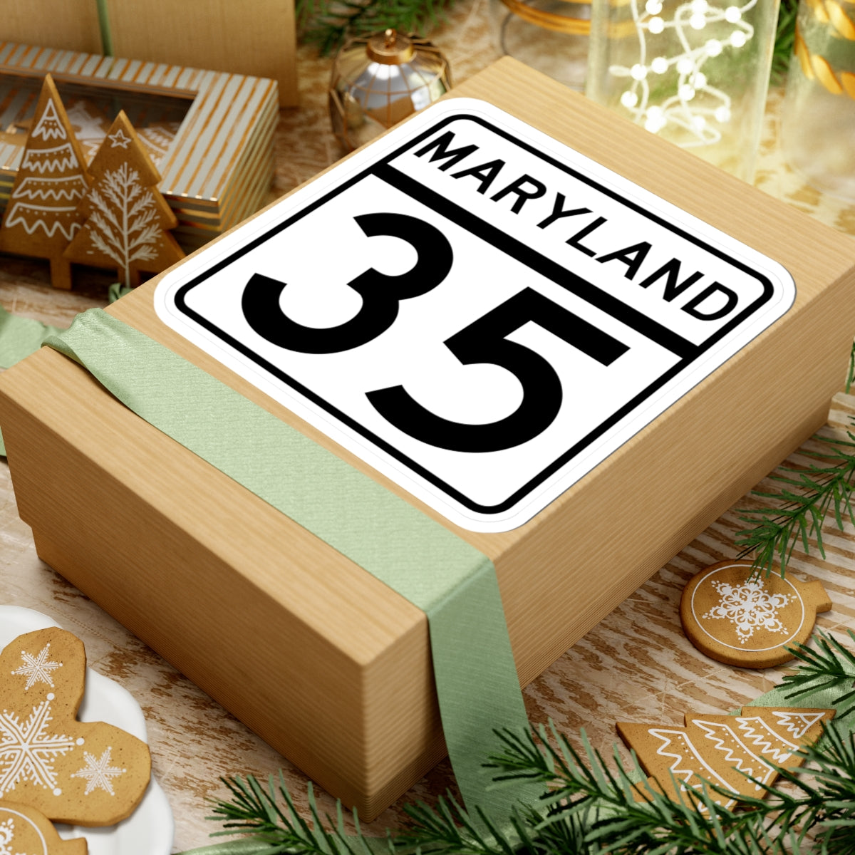 MD Route 35 (Maryland) (Road Sign) STICKER Vinyl Kiss-Cut Decal