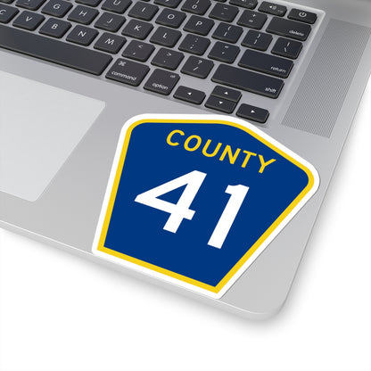 County 41 MN (Minnesota) (Road Sign) STICKER Vinyl Kiss-Cut Decal