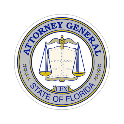 Seal of the Attorney General of Florida - STICKER Vinyl Kiss-Cut Decal