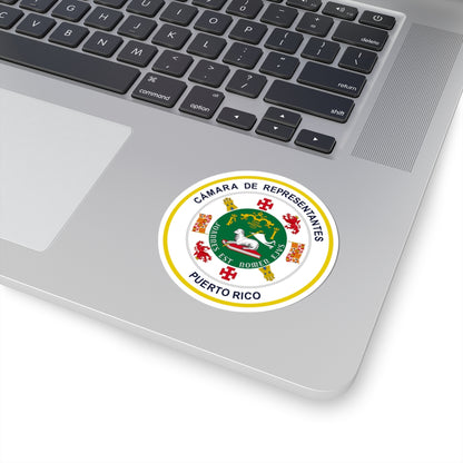 Seal of Puerto Rico House of Representatives - STICKER Vinyl Kiss-Cut Decal