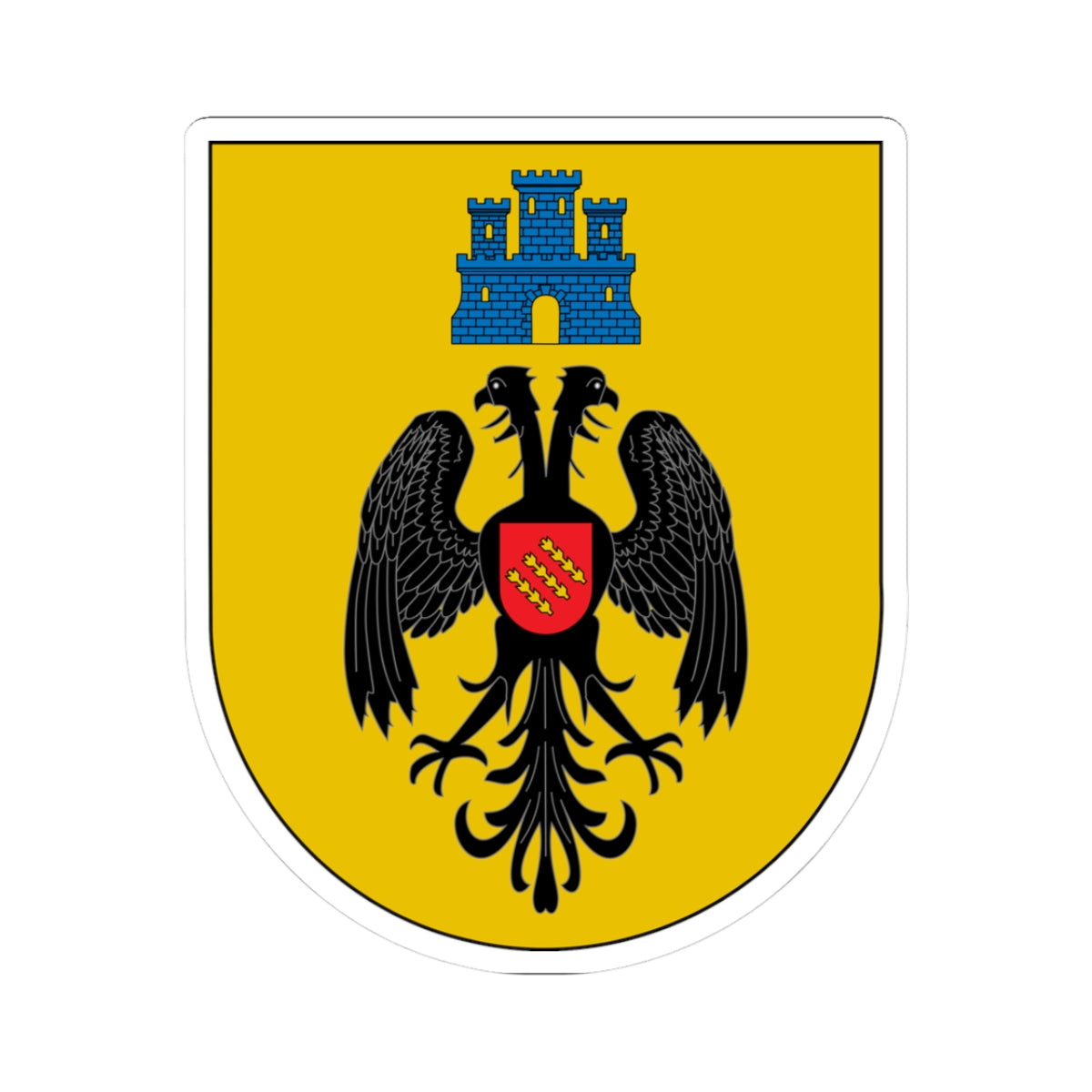 Antic escut municipal de Salàs de Pallars (Spain) (Coat of Arms) STICKER Vinyl Kiss-Cut Decal