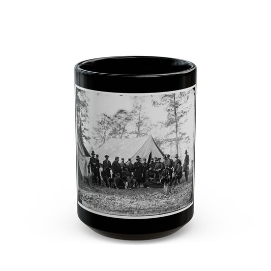 Warrenton, Va. Gen. Ambrose E. Burnside And Staff (U.S. Civil War) Black Coffee Mug