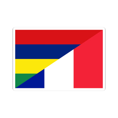 Flag of Mauritius and France (France) STICKER Vinyl Kiss-Cut Decal