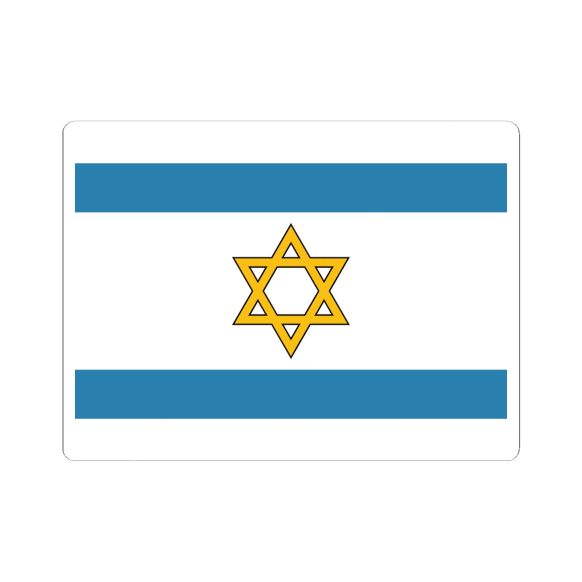 Flag of South Levant Dark Colors 3-2 (Israel) STICKER Vinyl Kiss-Cut Decal