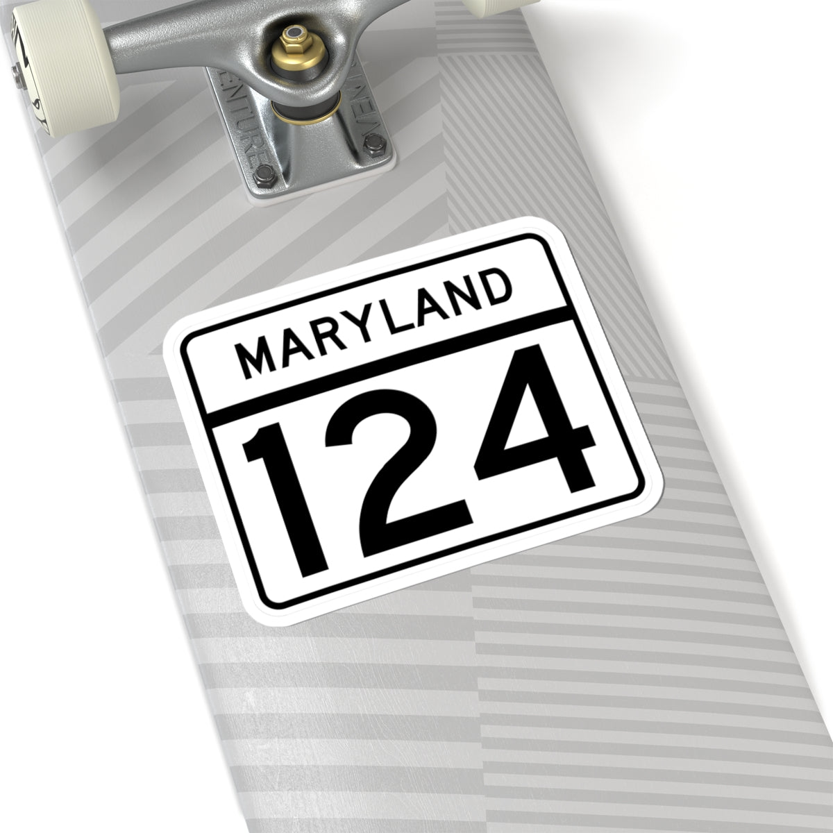 MD Route 124 (Maryland) (Road Sign) STICKER Vinyl Kiss-Cut Decal