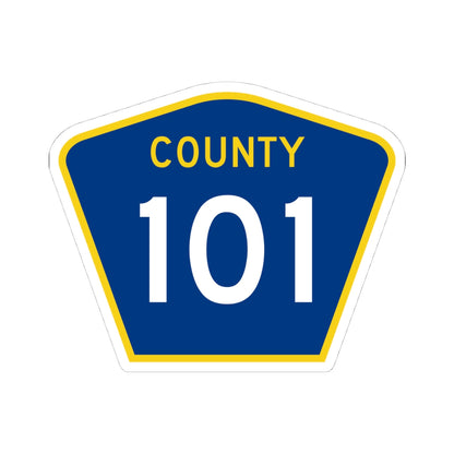 County 101 MN (Minnesota) (Road Sign) STICKER Vinyl Kiss-Cut Decal