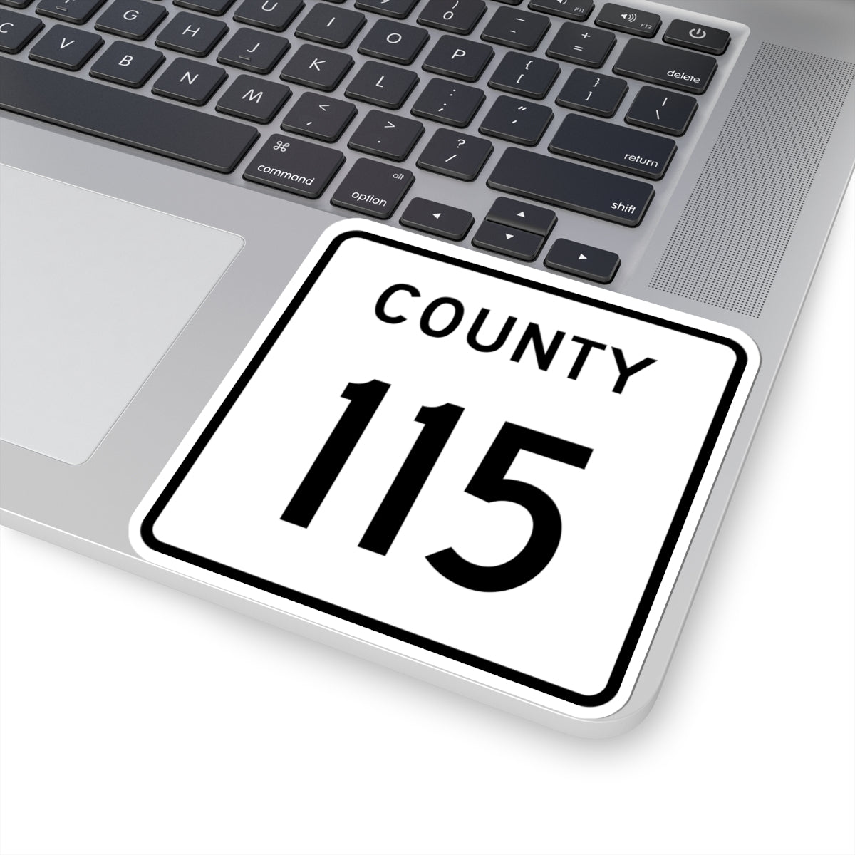 County 115 square (Minnesota) (Road Sign) STICKER Vinyl Kiss-Cut Decal