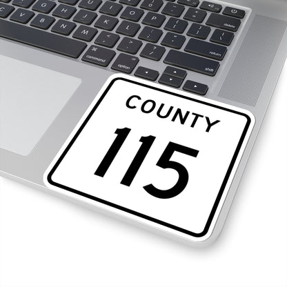 County 115 square (Minnesota) (Road Sign) STICKER Vinyl Kiss-Cut Decal