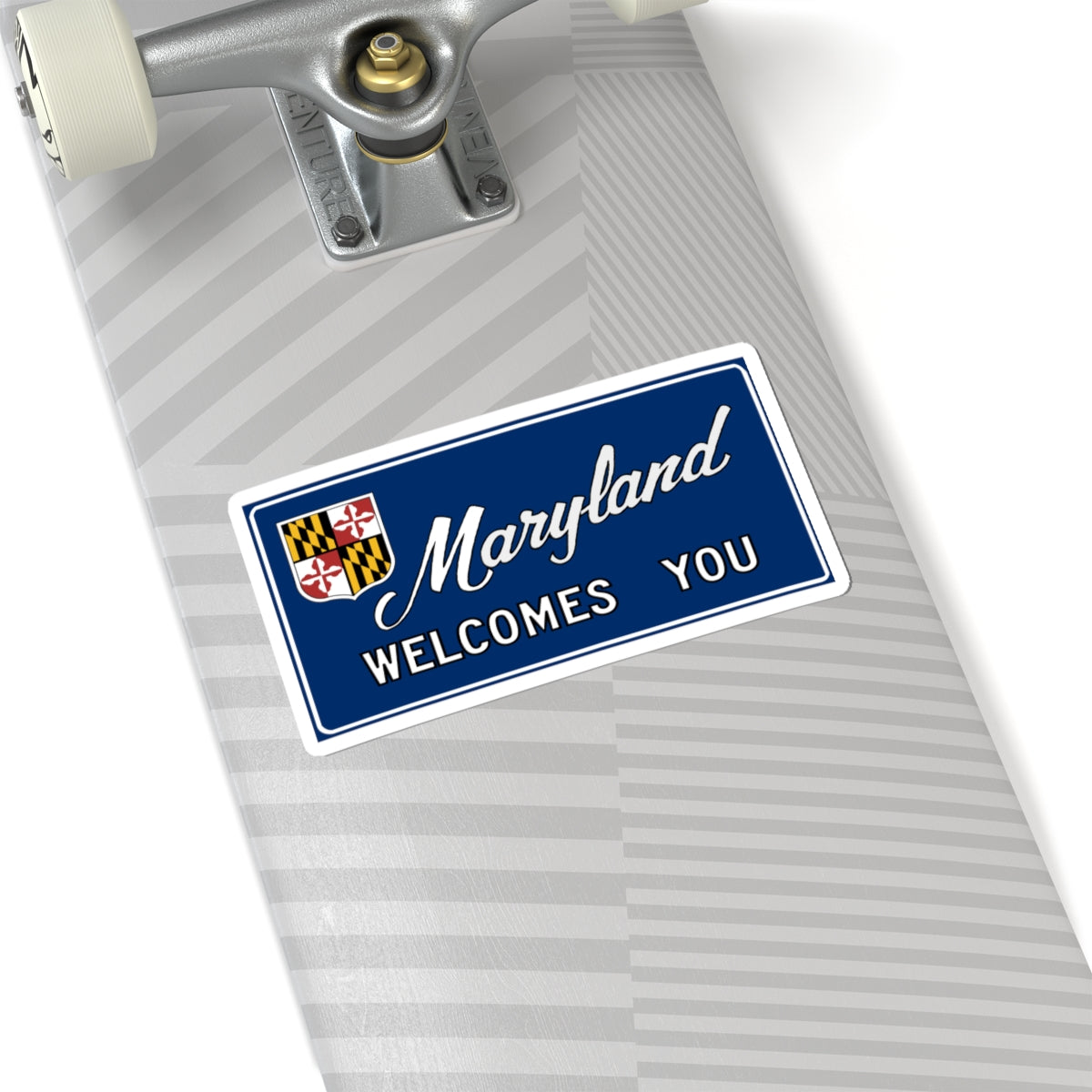 Maryland Welcomes You road sign c. October 1981 (Maryland) (Road Sign) STICKER Vinyl Kiss-Cut Decal