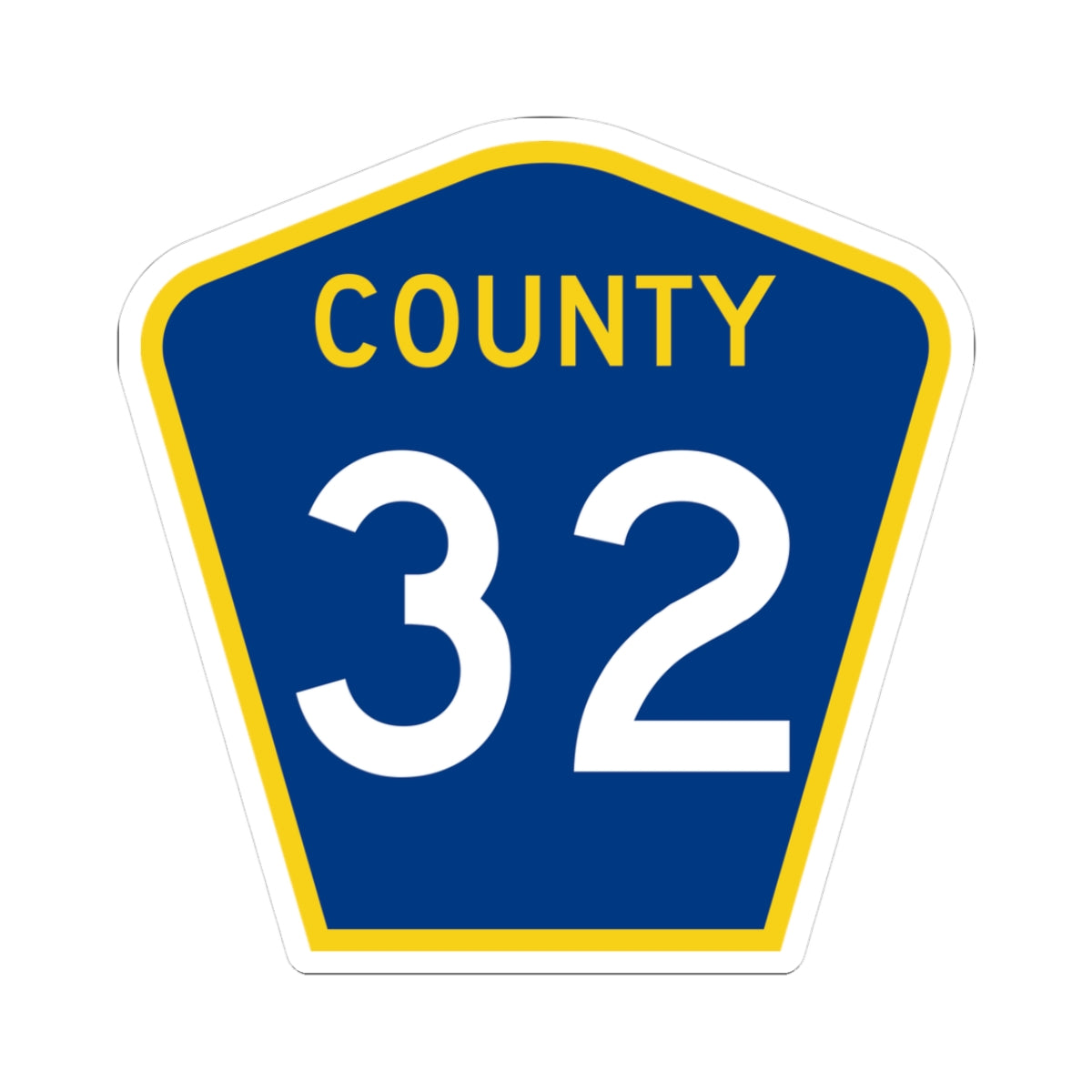 County 32 MN (Minnesota) (Road Sign) STICKER Vinyl Kiss-Cut Decal