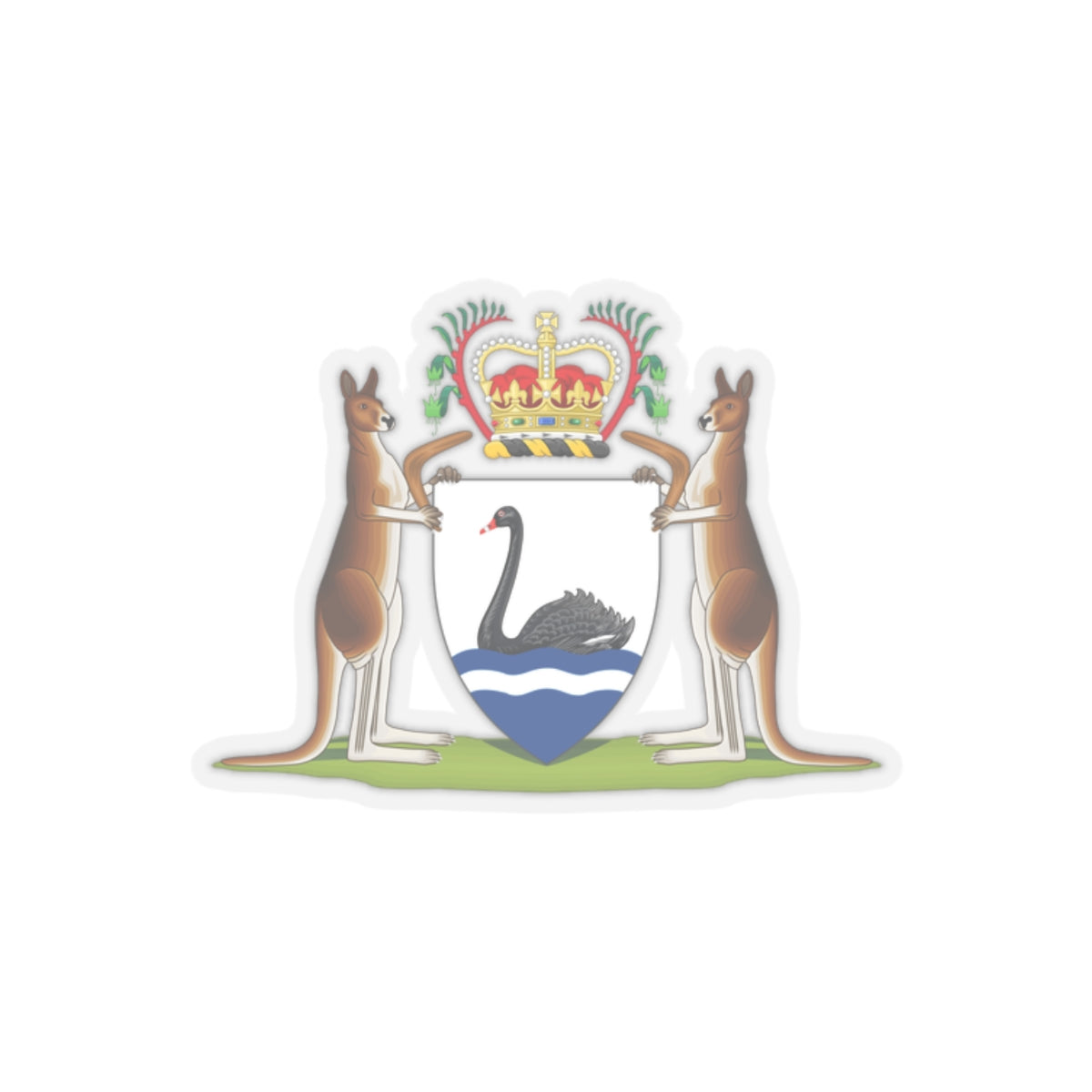 Coat of arms of Western Australia - STICKER Vinyl Kiss-Cut Decal