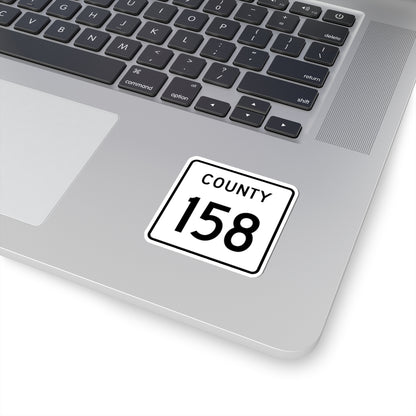 County 158 square (Minnesota) (Road Sign) STICKER Vinyl Kiss-Cut Decal