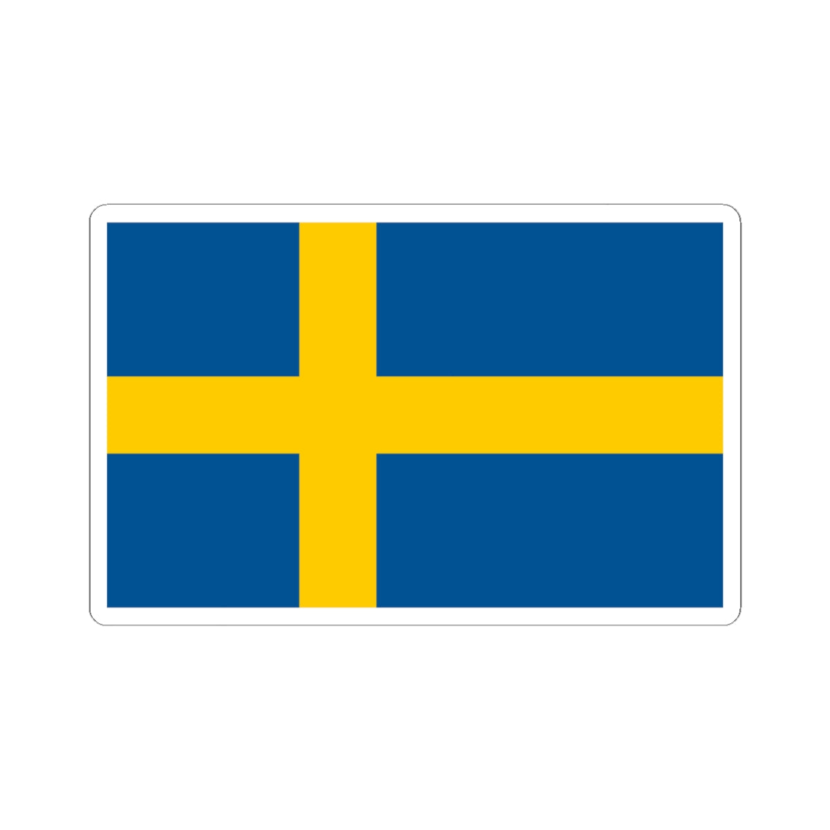 Flag of Sweden (Sweden) STICKER Vinyl Kiss-Cut Decal