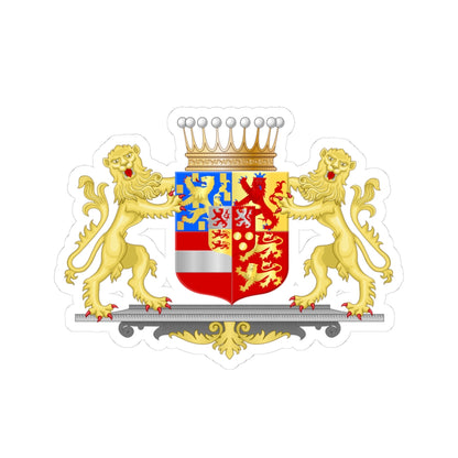 Achievement of Nassau Siegen  protestant branch Princely Counts (Netherlands) (Coat of Arms) STICKER Vinyl Kiss-Cut Decal