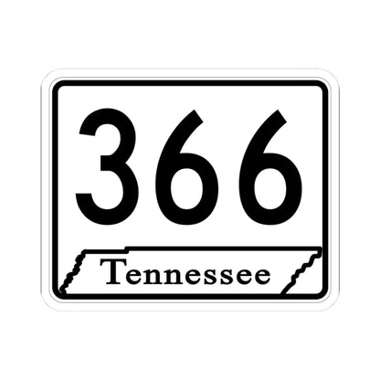Tennessee 366 (Tennessee) (Road Sign) STICKER Vinyl Kiss-Cut Decal