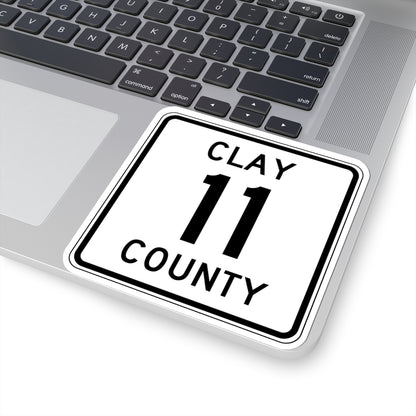 Clay County 11 MN (Minnesota) (Road Sign) STICKER Vinyl Kiss-Cut Decal