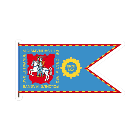 Banner of Brest Litovsk Voivodeship 1609-1618-1 (Belarus) (Coat of Arms) STICKER Vinyl Kiss-Cut Decal