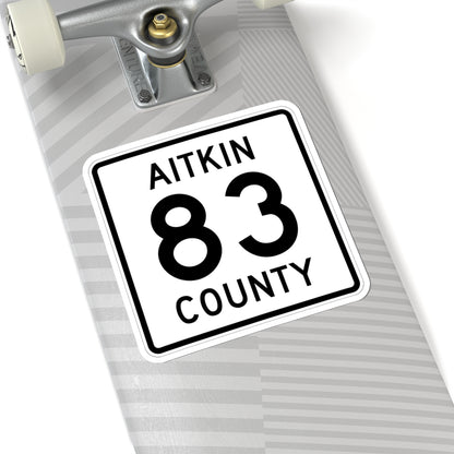 Aitkin County Route 83 (Minnesota) (Road Sign) STICKER Vinyl Kiss-Cut Decal