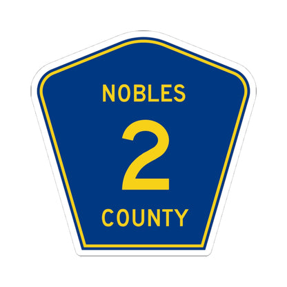 Nobles County Route 2 (Minnesota) (Road Sign) STICKER Vinyl Kiss-Cut Decal