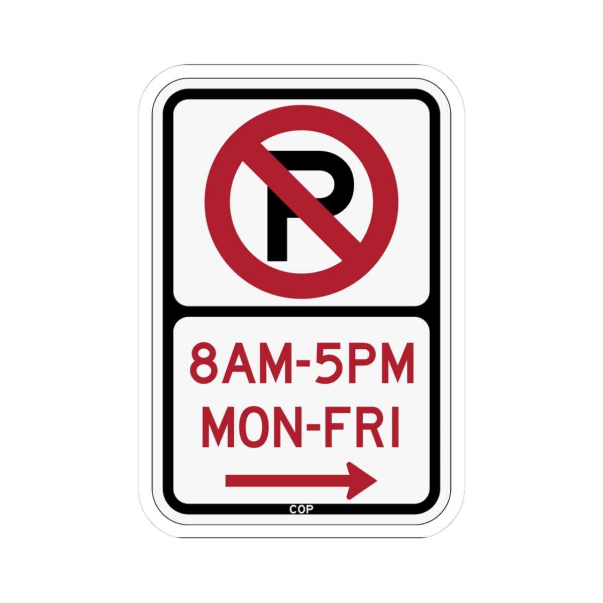 PBOT Road sign P1080R (Oregon) (Road Sign) STICKER Vinyl Kiss-Cut Decal