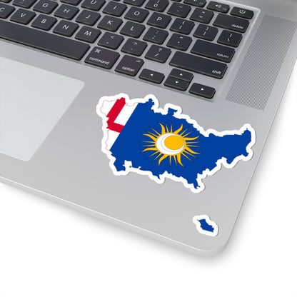 Flag map of the Province of Milan (Italy) STICKER Vinyl Kiss-Cut Decal