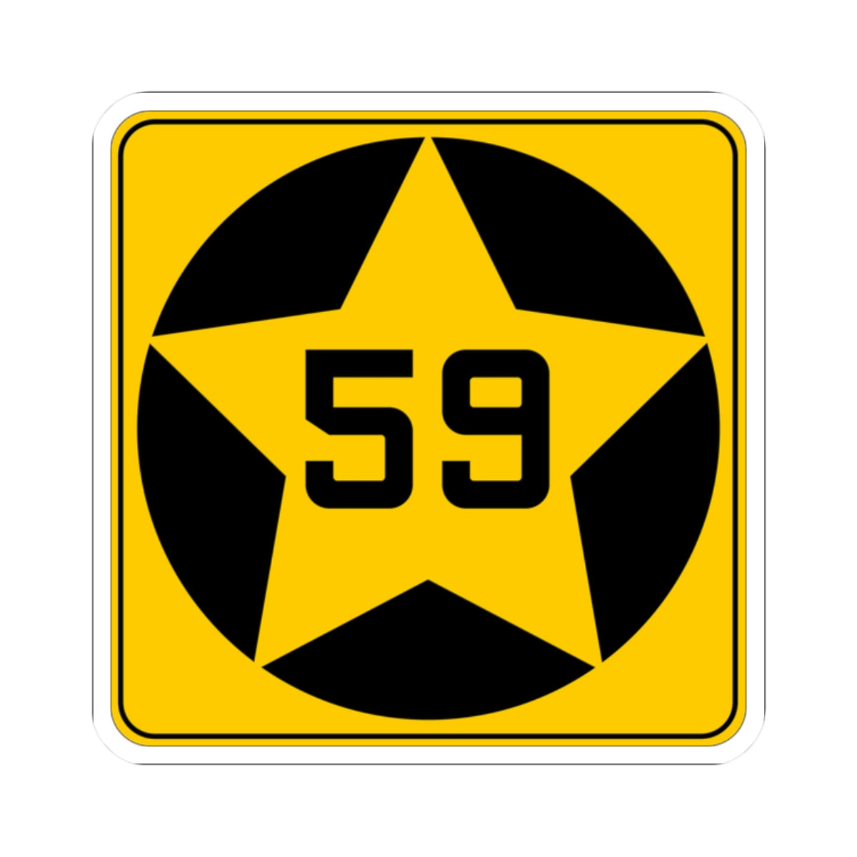 MN-59 1920 (Minnesota) (Road Sign) STICKER Vinyl Kiss-Cut Decal