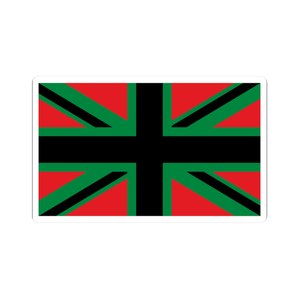 Union Black 3x5 (United Kingdom) STICKER Vinyl Kiss-Cut Decal