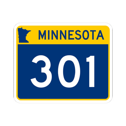 MN-301 wide (Minnesota) (Road Sign) STICKER Vinyl Kiss-Cut Decal