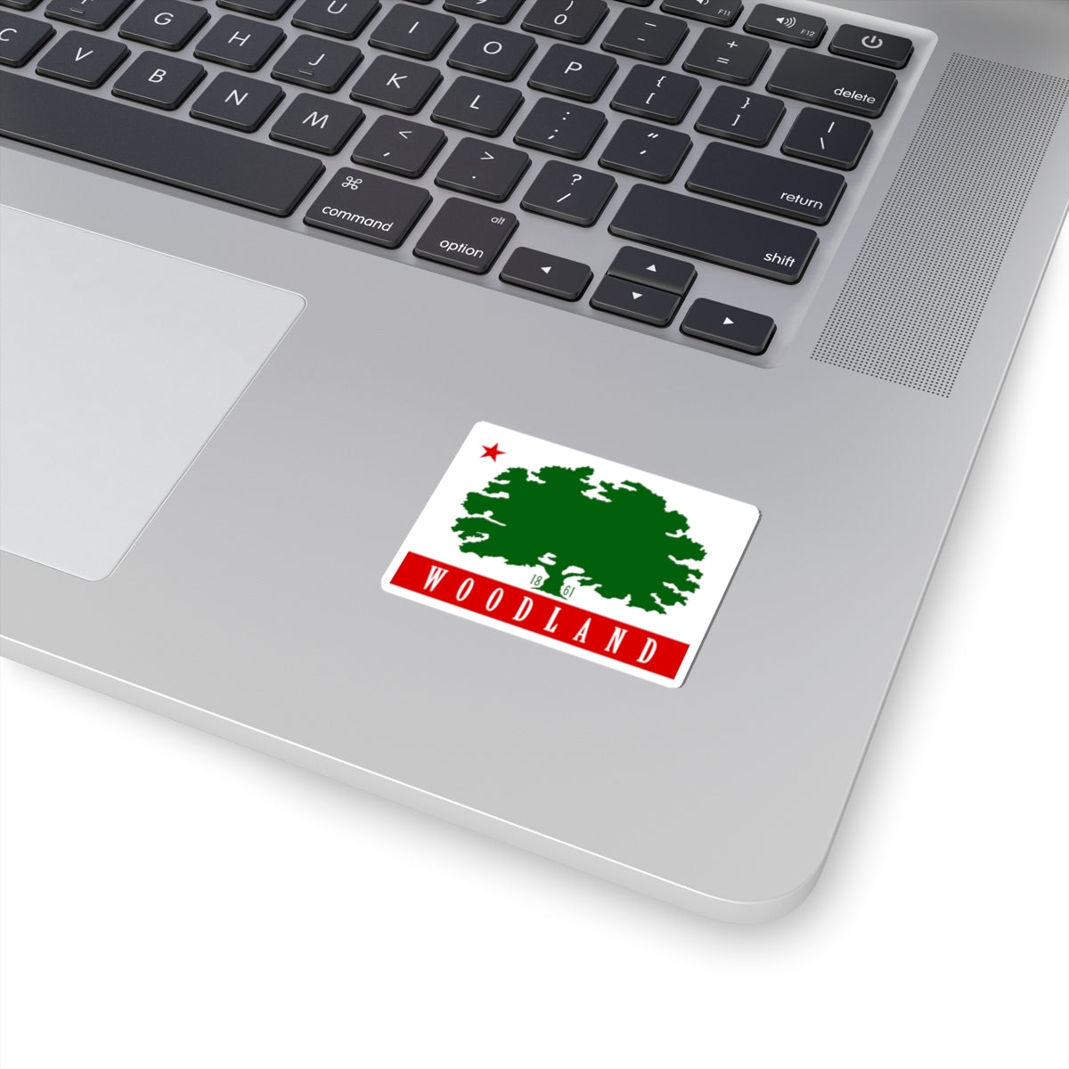 Flag of Woodland, California - STICKER Vinyl Kiss-Cut Decal