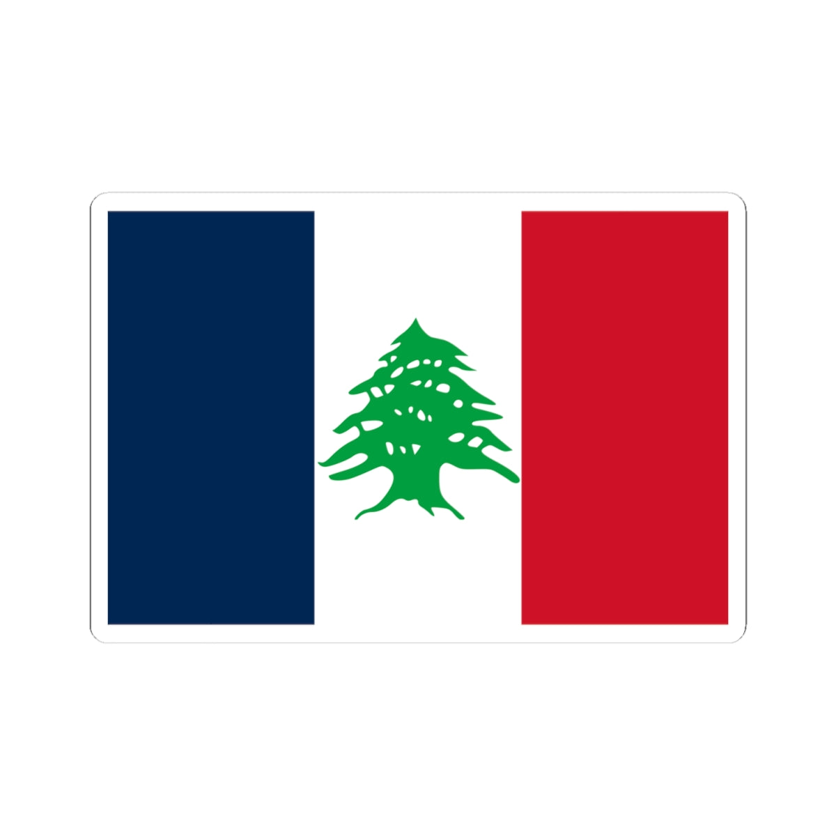 Flag of Lebanon during French Mandate 1920-1943 (Lebanon) STICKER Vinyl Kiss-Cut Decal