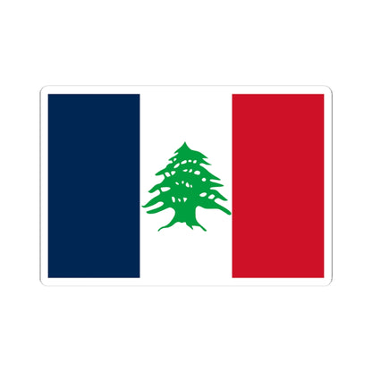 Flag of Lebanon during French Mandate 1920-1943 (Lebanon) STICKER Vinyl Kiss-Cut Decal