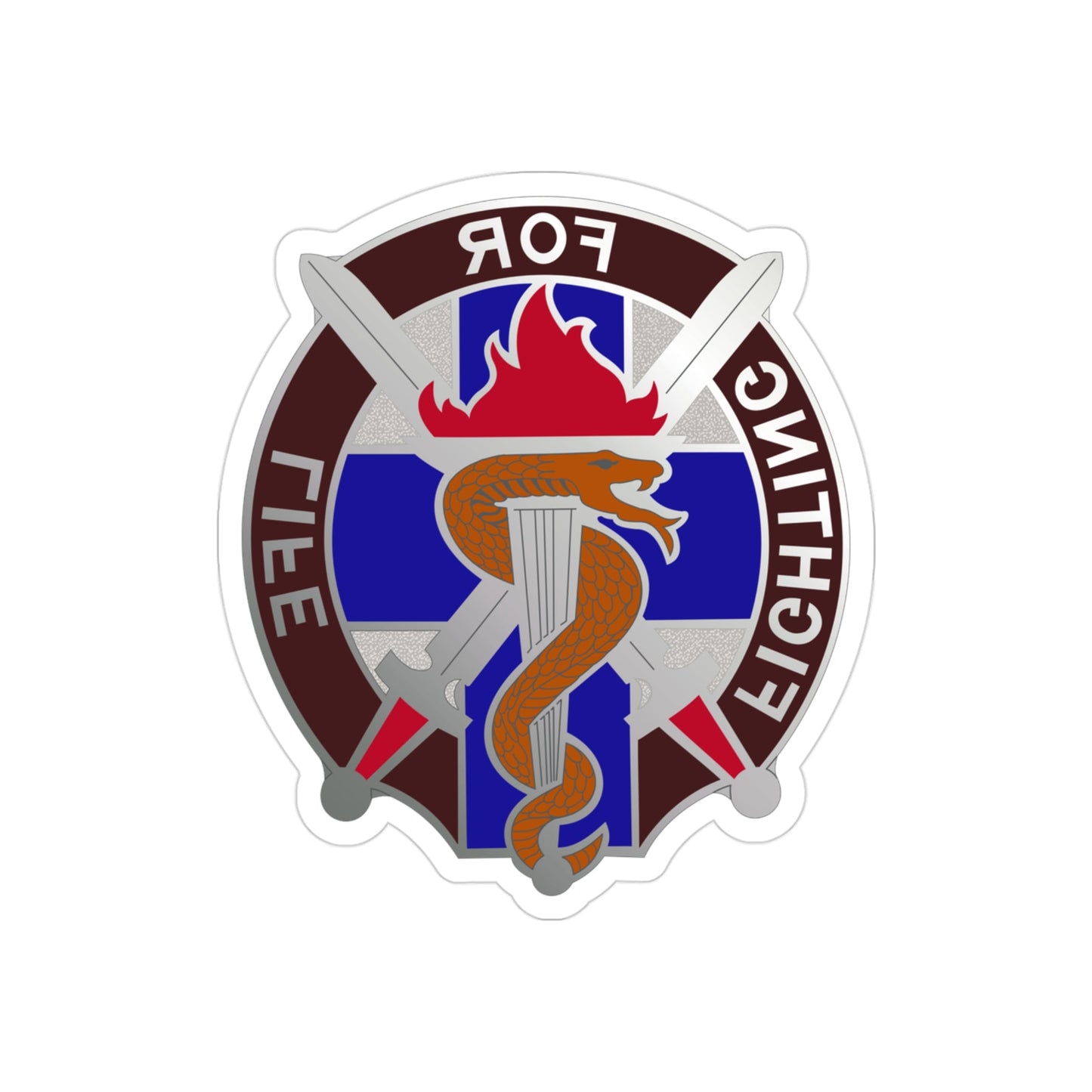 149 Surgical Hospital (U.S. Army) REVERSE PRINT Transparent STICKER-3" × 3"-The Sticker Space