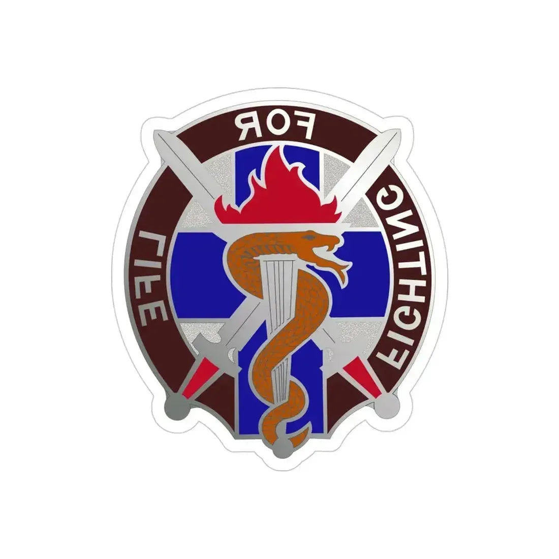 149 Surgical Hospital (U.S. Army) REVERSE PRINT Transparent Die-Cut STICKER 4 Inch Die-Cut Transparent - The Sticker Space