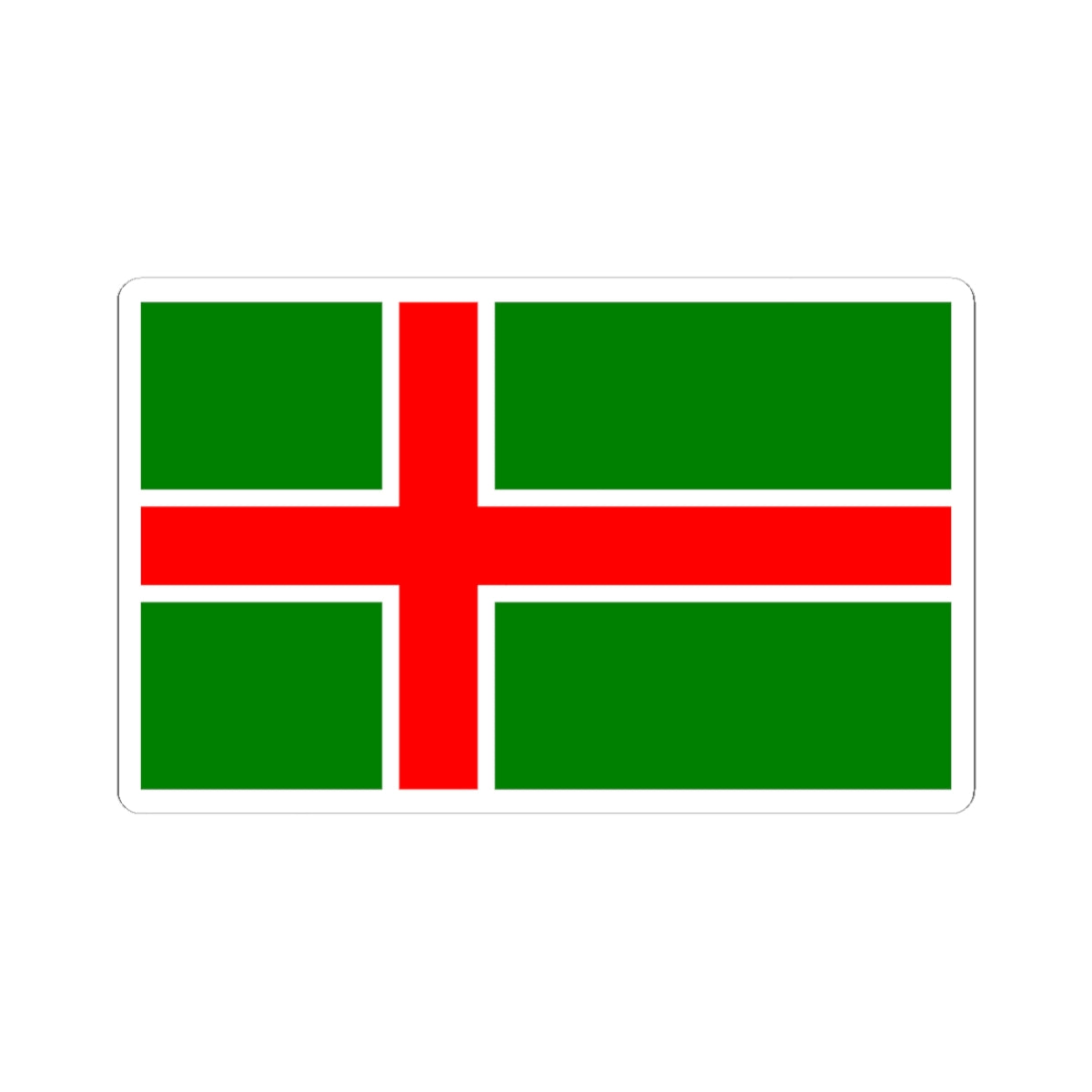 Flag of Smaland (Sweden) STICKER Vinyl Kiss-Cut Decal