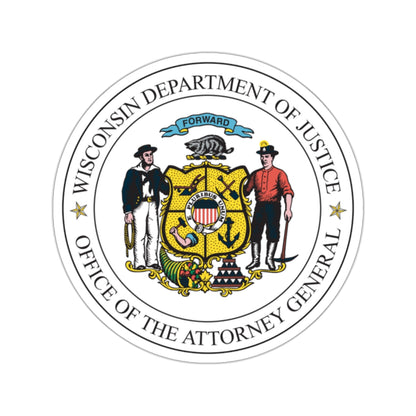 Seal of the Wisconsin Attorney General - STICKER Vinyl Kiss-Cut Decal