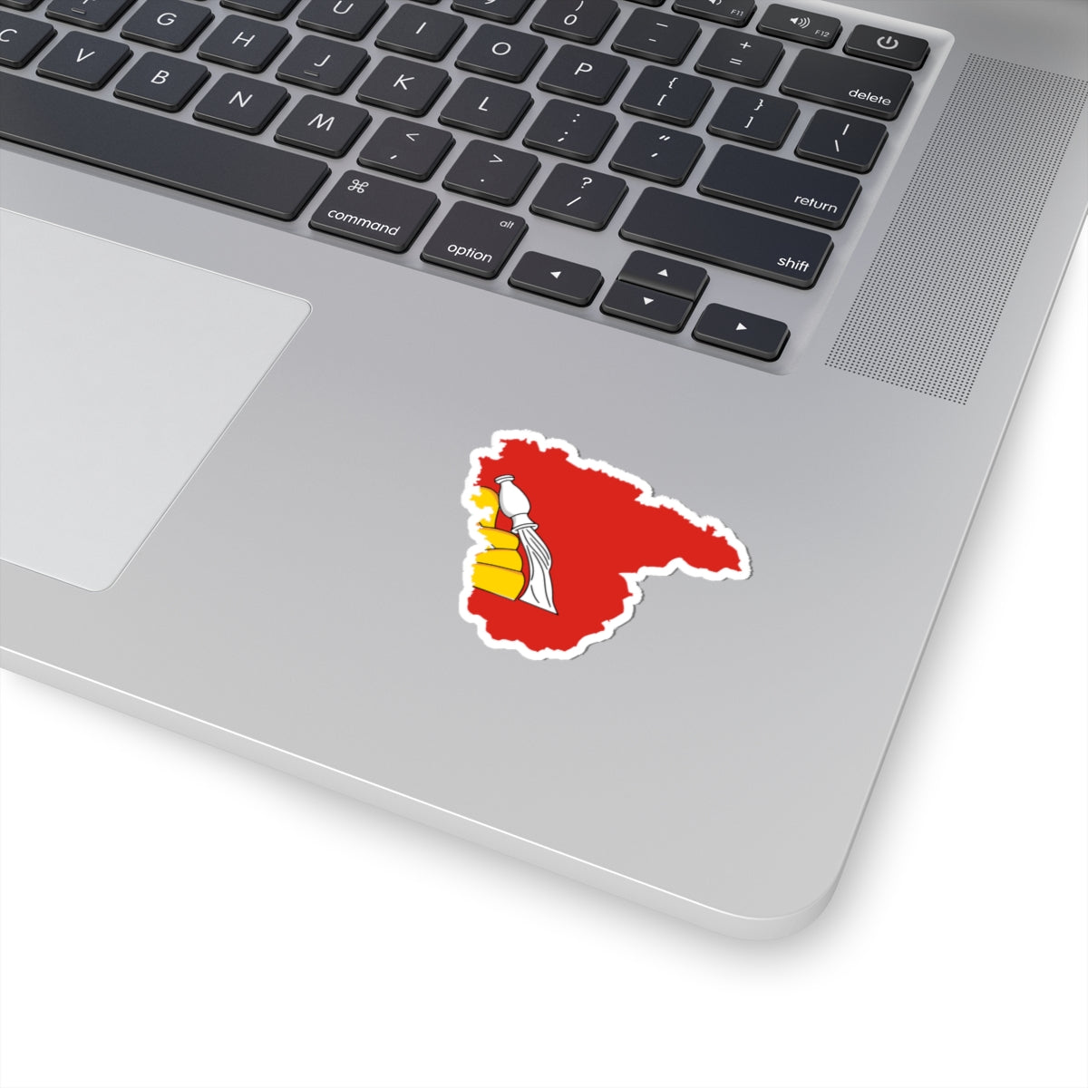 Flag-map of Voronezh Oblast (Russia) STICKER Vinyl Kiss-Cut Decal