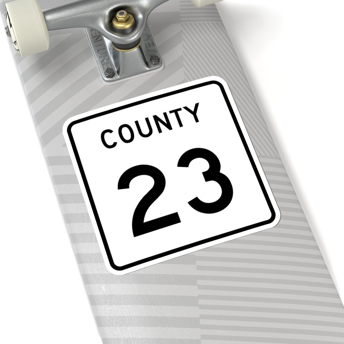 County 23 square (Minnesota) (Road Sign) STICKER Vinyl Kiss-Cut Decal