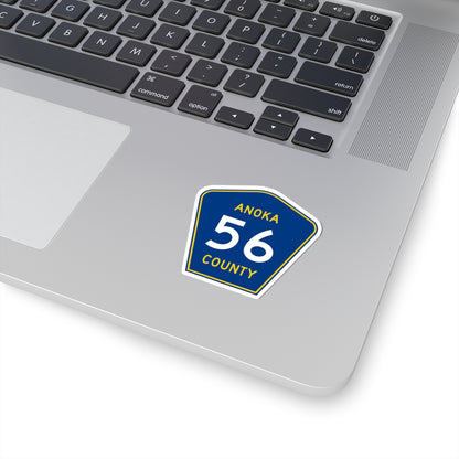 Anoka County 56 (Minnesota) (Road Sign) STICKER Vinyl Kiss-Cut Decal