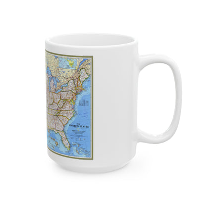 USA - The United States (1993) (Map) White Coffee Mug-The Sticker Space