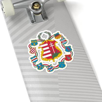Great coat of arms of Hungary (1849) - STICKER Vinyl Kiss-Cut Decal