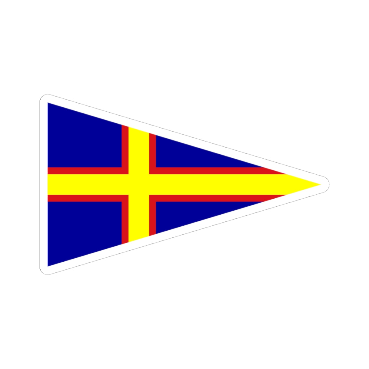 Burgee of club nautico di roma (Italy) STICKER Vinyl Kiss-Cut Decal
