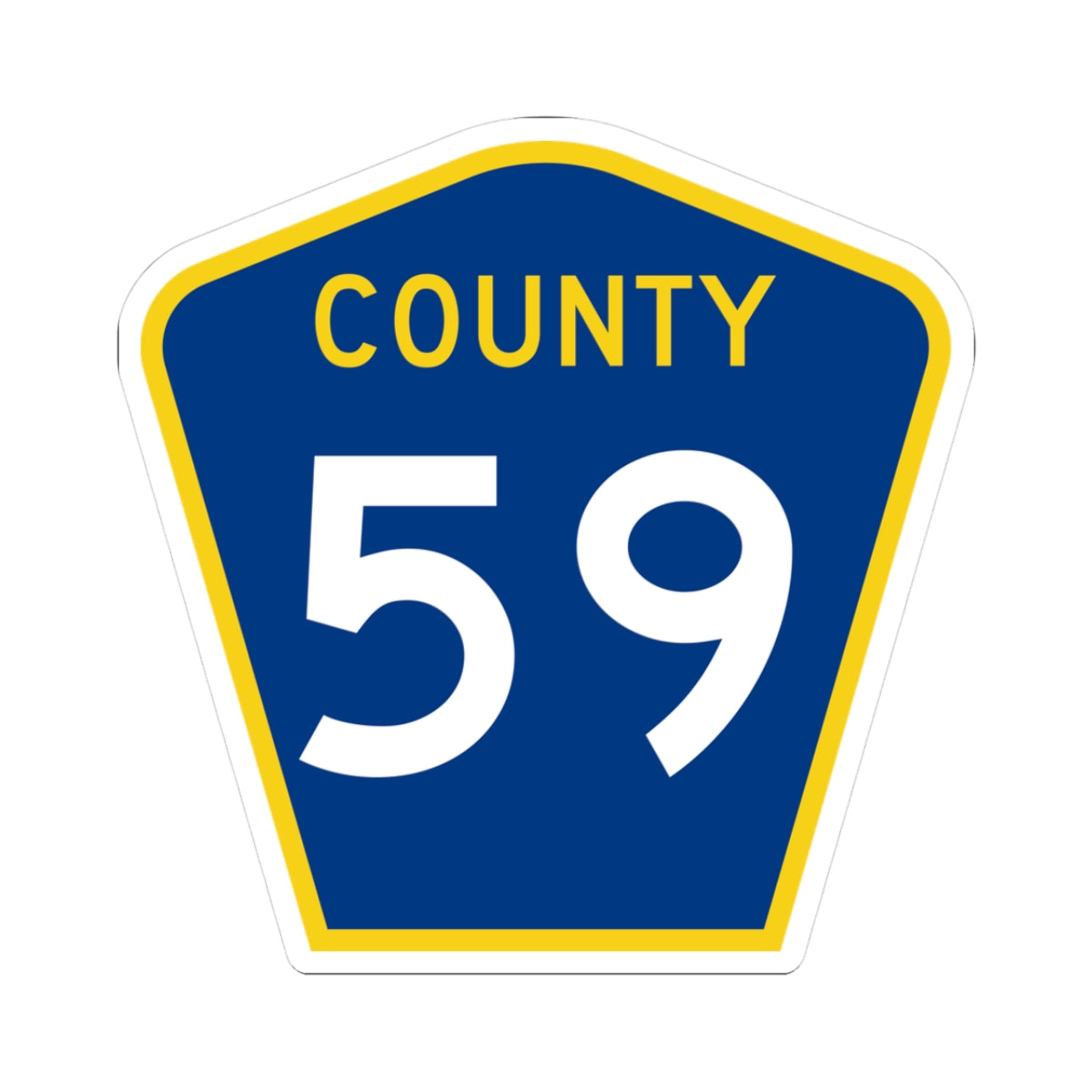 County 59 MN (Minnesota) (Road Sign) STICKER Vinyl Kiss-Cut Decal