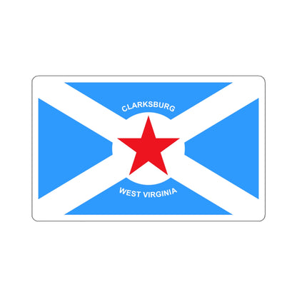 Flag of Clarksburg, West Virginia - STICKER Vinyl Kiss-Cut Decal