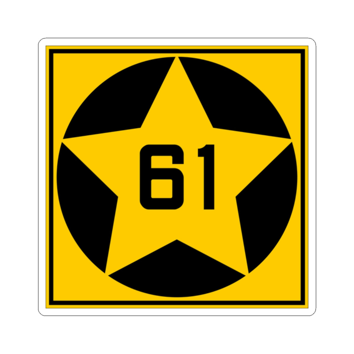 MN-61 1920 (Minnesota) (Road Sign) STICKER Vinyl Kiss-Cut Decal