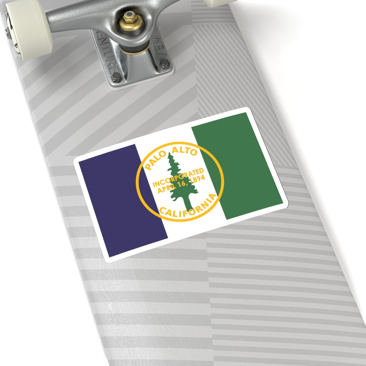 Flag of Palo Alto, California - STICKER Vinyl Kiss-Cut Decal