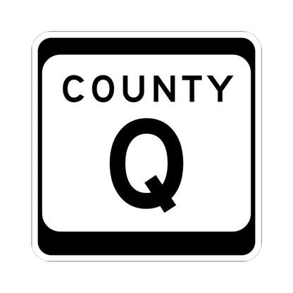 WIS County Q (Wisconsin) (Road Sign) STICKER Vinyl Kiss-Cut Decal