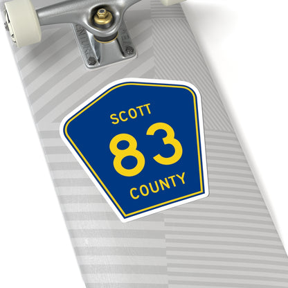 Scott County Route 83 MN (Minnesota) (Road Sign) STICKER Vinyl Kiss-Cut Decal