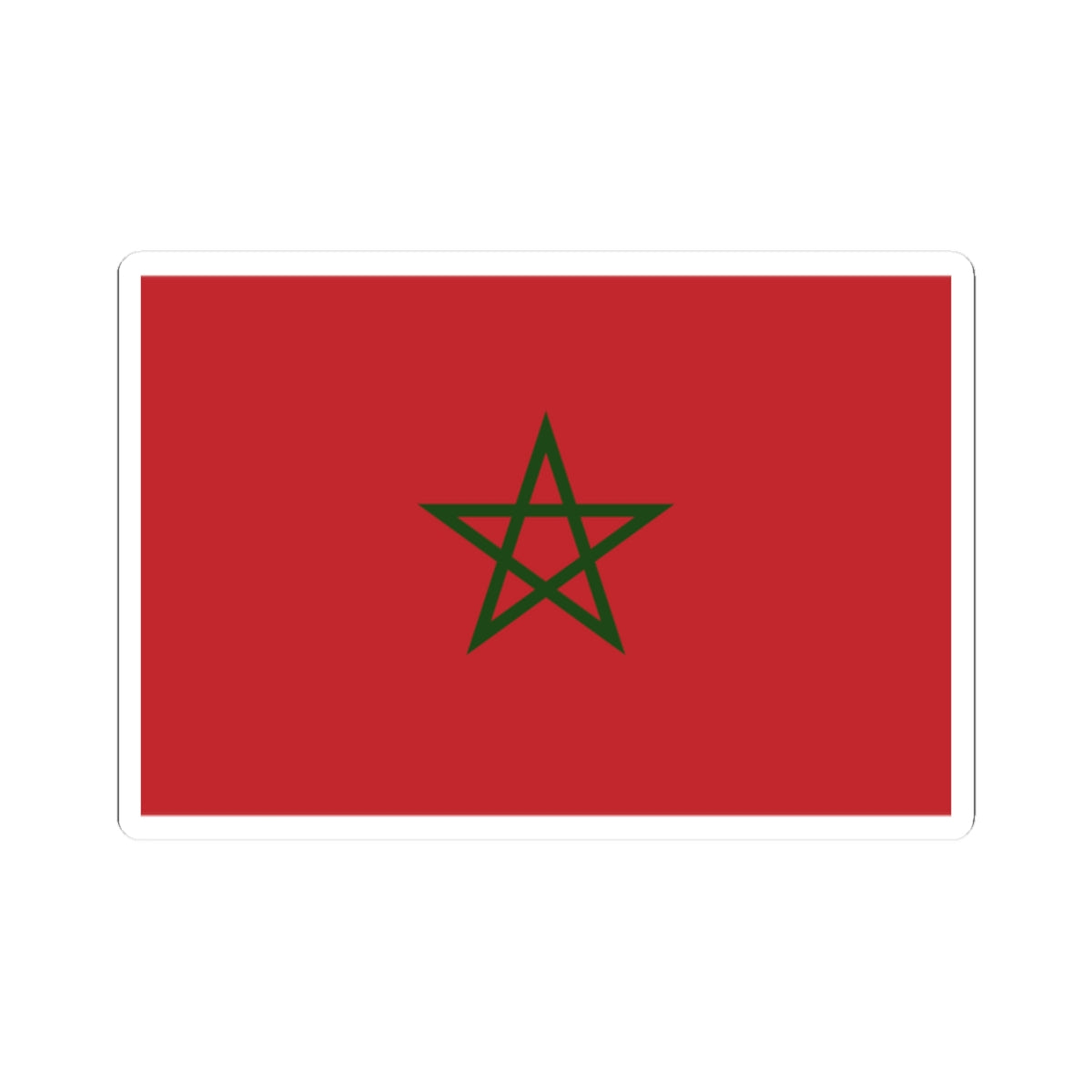 Flag of Morocco palm leaf (Morocco) STICKER Vinyl Kiss-Cut Decal