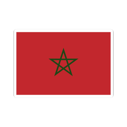 Flag of Morocco palm leaf (Morocco) STICKER Vinyl Kiss-Cut Decal